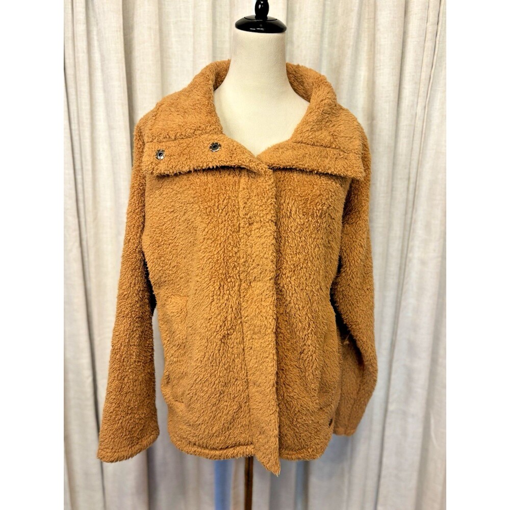Billabong Teddy Jacket Teddy Camel Coat Fleece Jacket Shag Jacket Size Small